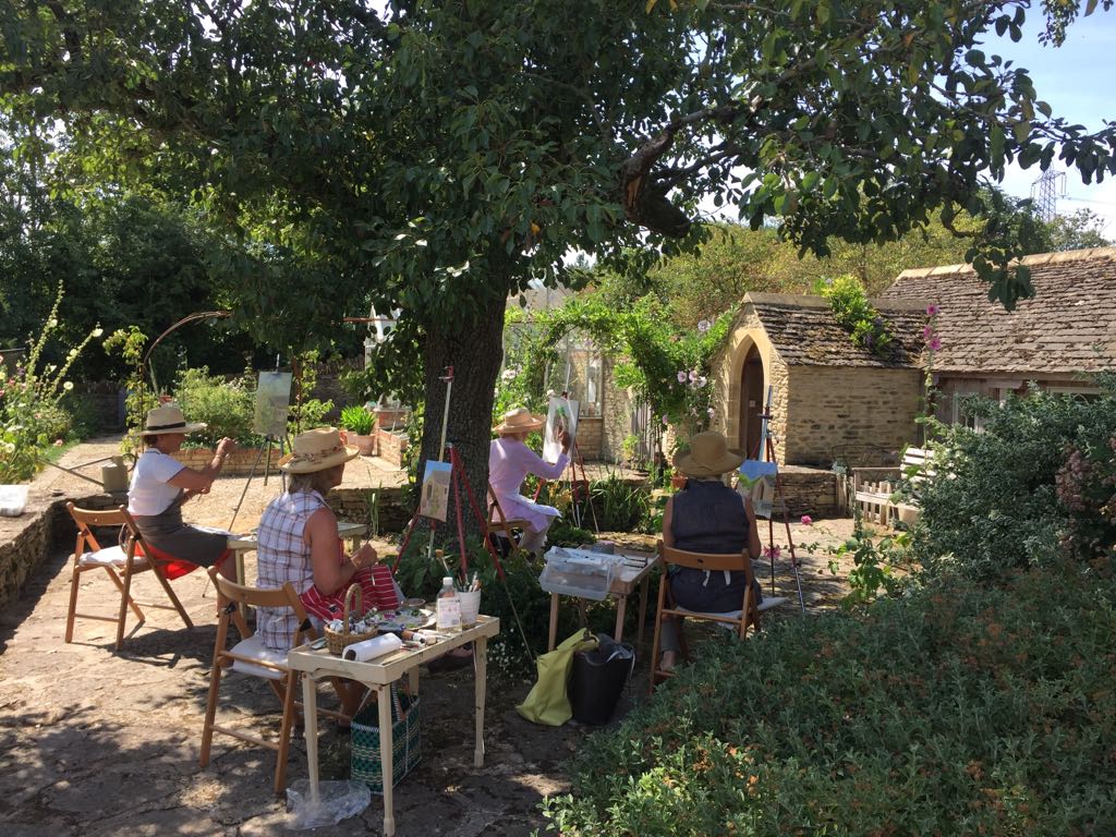 Painting in the garden